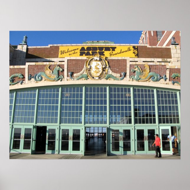 Herzlich willkommen im Asbury Park Boardwalk Poster (Vorne)