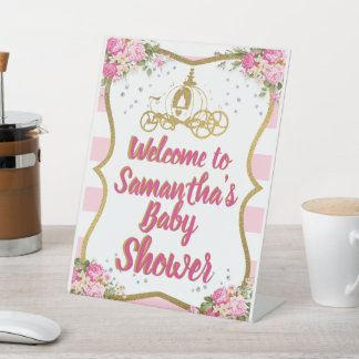 Herzlich willkommen im Baby Dusche Pedestal Schild