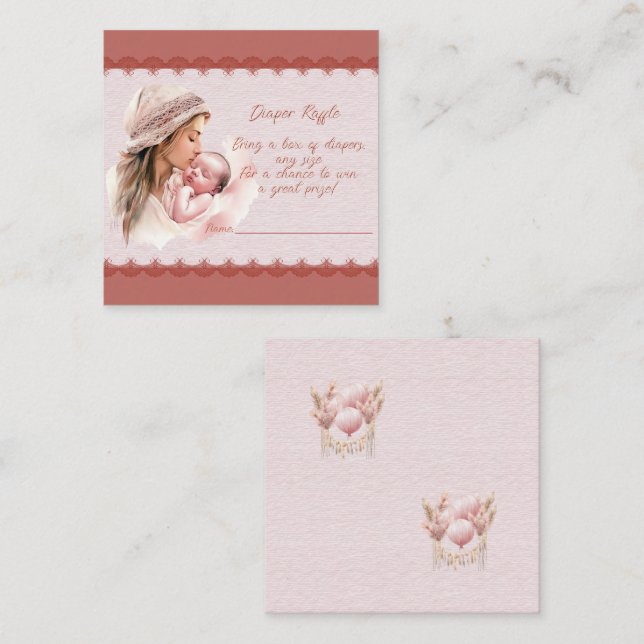 Herzlich willkommen im Baby Girl Duwer Diaper Raff Begleitkarte (Vorne/Hinten)