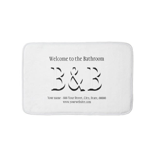 Herzlich Willkommen im Bed and Breakfast Bath im B Badematte (Vorderseite)