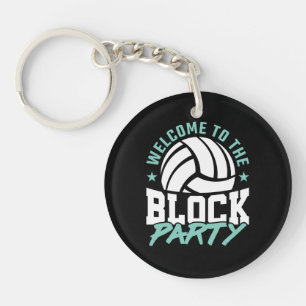 Herzlich willkommen im Block Party Funny Volleybal Schlüsselanhänger