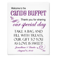 Herzlich willkommen im Candy Buffet Violet Wedding