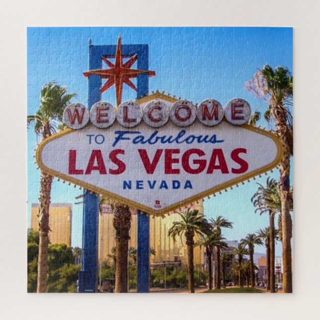 Herzlich willkommen im fabulous Las Vegas Sign Puz Puzzle (Vertikal)