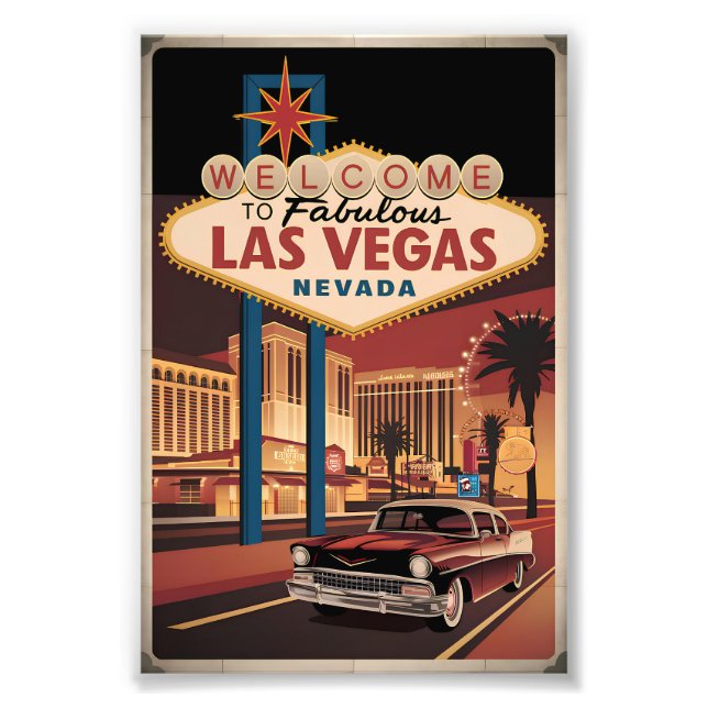 Herzlich willkommen im Las Vegas Nevada Fotodruck (Vorne)
