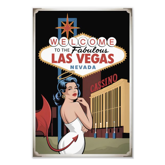 Herzlich willkommen im Las Vegas Nevada Fotodruck (Vorne)