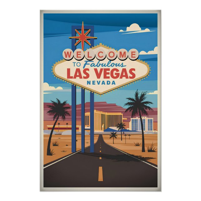 Herzlich willkommen im Las Vegas Nevada Poster (Vorderseite)