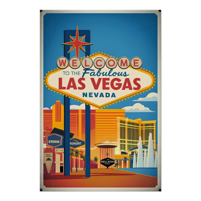 Herzlich willkommen im Las Vegas Nevada Poster (Vorderseite)