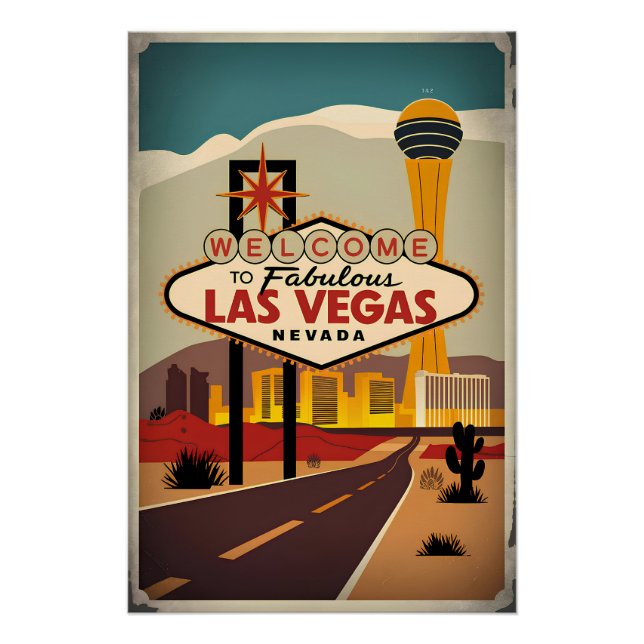 Herzlich willkommen im Las Vegas Nevada Poster (Vorderseite)