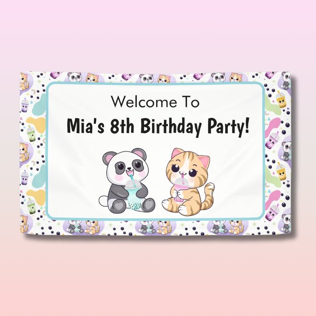 Herzlich Willkommen im Party Kawaii Panda & Tiger  Banner (Von Creator hochgeladen)