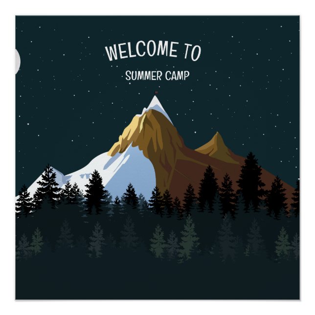 Herzlich willkommen im Sommer Campingplatz Postanz Poster (Vorderseite)