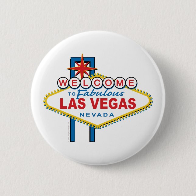 Herzlich willkommen im Zeichen von Las Vegas Button (Vorderseite)