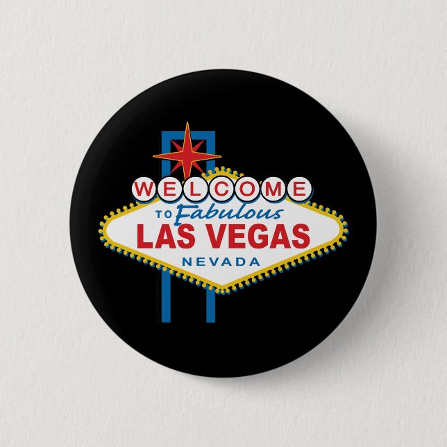 Herzlich willkommen im Zeichen von Las Vegas Button (Vorderseite)