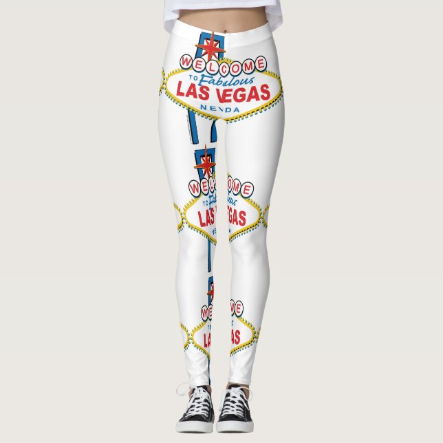 Herzlich willkommen im Zeichen von Las Vegas Leggings (Vorderseite)