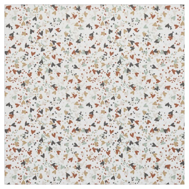 Herzlich Willkommen in Burnt Sienna Mint & Gold Stoff (Muster)