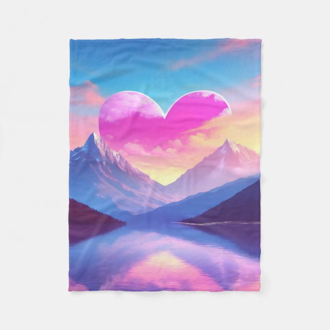 Herzlich willkommen in der Berglandschaft Fleecedecke (Vorderseite)