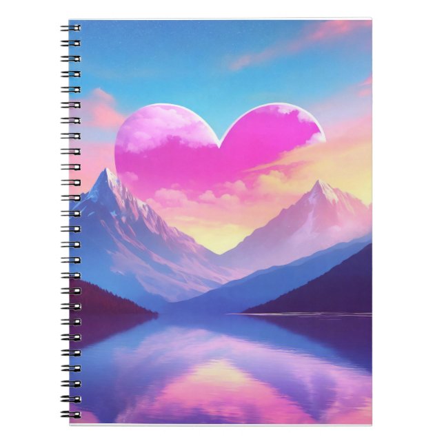 Herzlich willkommen in der Berglandschaft Notizblock (Vorderseite)