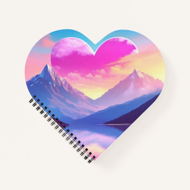 Herzlich willkommen in der Berglandschaft Notizbuch (Vorderseite)