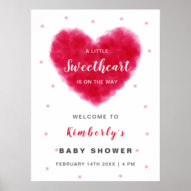 Herzlich willkommen in einer Sweetheart Valentines Poster (Vorne)