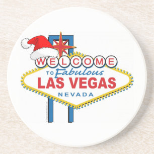 Herzlich willkommen in Fabulous Las Vegas Weihnach Getränkeuntersetzer
