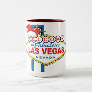 Herzlich willkommen in Fabulous Las Vegas Weihnach Zweifarbige Tasse