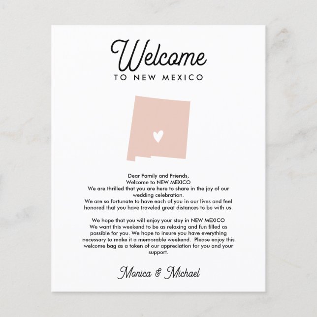 Herzlich willkommen in MEXICO Letter & Itinerary,  (Vorderseite)