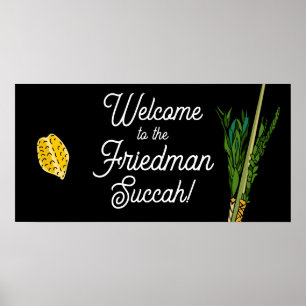 Herzlich Willkommen in Succah Personalisiert Lulav Poster