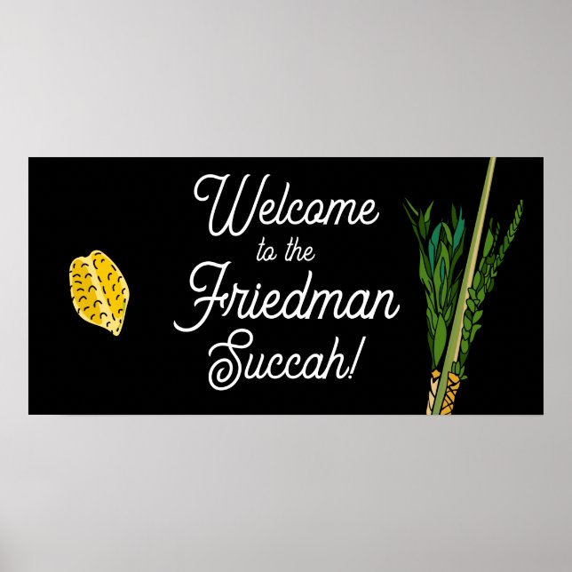 Herzlich Willkommen in Succah Personalisiert Lulav Poster (Vorne)
