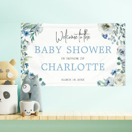 Herzlich willkommen in unserem Baby Shower Elegant Banner