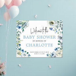 Herzlich willkommen in unserem Baby Shower Elegant Poster
