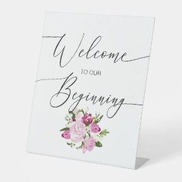 Herzlich willkommen in unserem Beginnend Pink Sockelschild