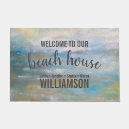 Herzlich willkommen in unserem Haus mit individuel Fußmatte