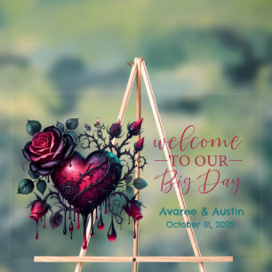 Herzlich willkommen in unserer großen gotischen Sc Acrylschild