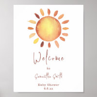 Herzlich willkommen in Watercolor Happy Yellow Sun