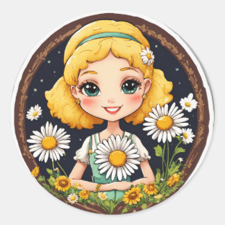 Herzlich Willkommen! Runder Aufkleber