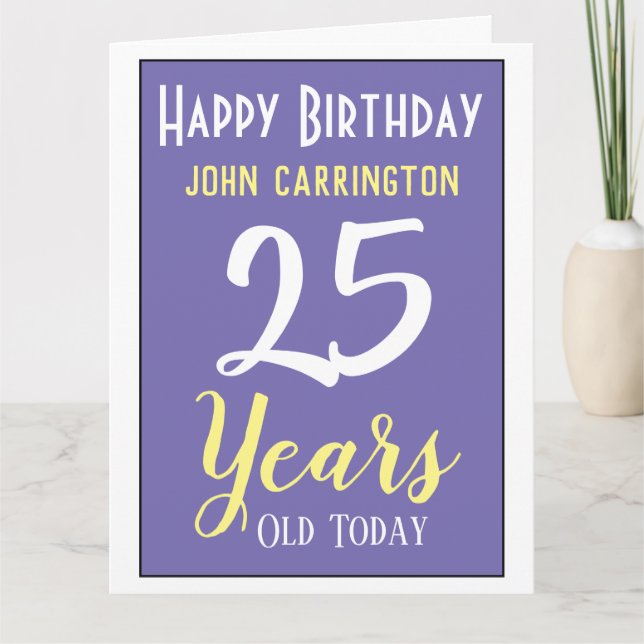 Herzlich willkommen zum Geburtstag mit Name & Alte Karte (Vorderseite)