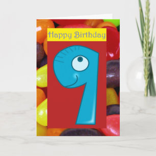 Herzlich willkommen zum neunten Geburtstag zum 9. Karte