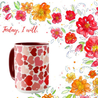 Herzliche Abstrakte Tasse für modernes Hintergrund