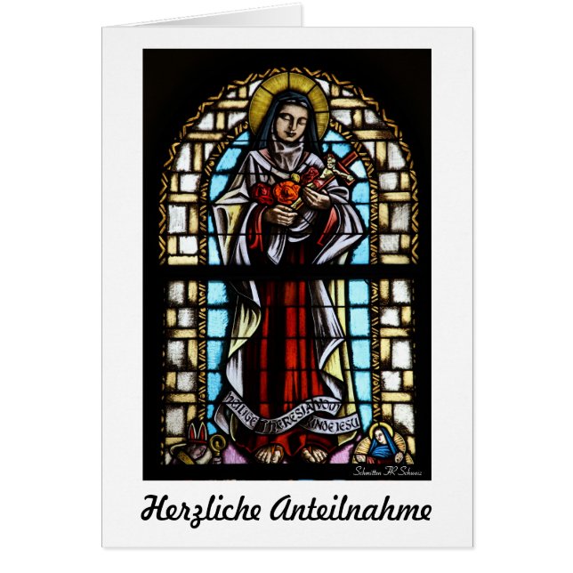 Herzliche Anteilnahme Karte (Vorne)