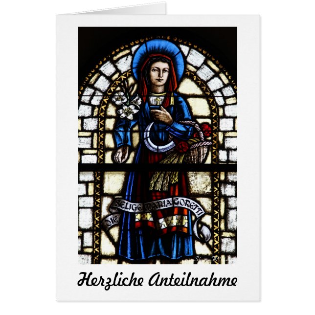 Herzliche Anteilnahme Karte (Vorne)