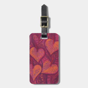 Herzliche Blume, blumenreiche Herzen, rosa, rot un Gepäckanhänger