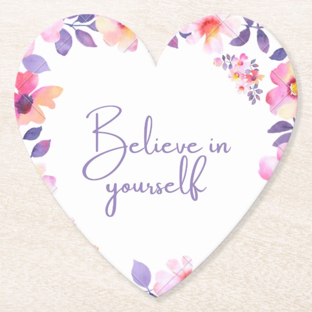 "Herzliche Blüten: Designküste für Blumenmuster Untersetzer (Vorderseite)