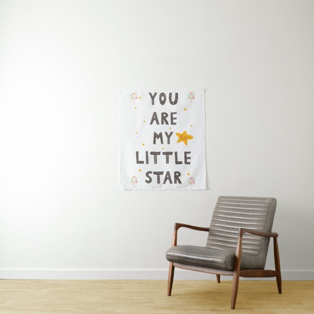 Herzliche Botschaften für Eltern und Kinder Wandteppich (Beispiel)