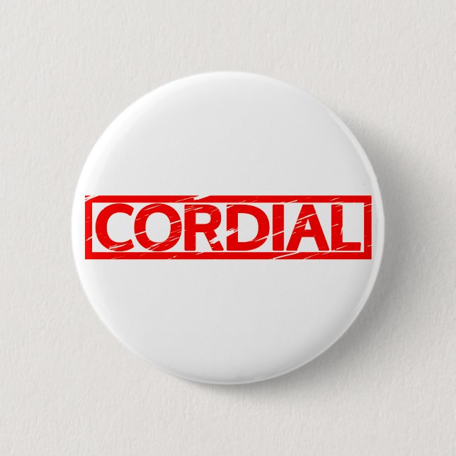 Herzliche Briefmarke Button (Vorderseite)