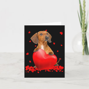 Herzliche Dackel Hund Lover Weihnachten Valentinst Karte