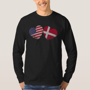 Herzliche dänische Flagge Patriotic Familie Herita T-Shirt