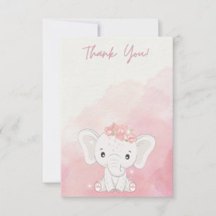 Herzliche Dankbarkeit, Adorable Elephant Dankeskarte