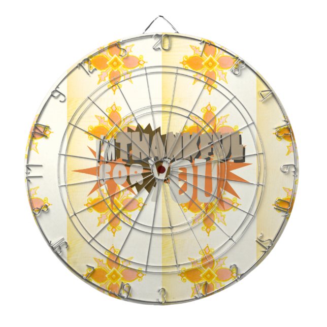 Herzliche Dankbarkeit: "Danke für dich" mit Liebe, Dartscheibe (vorne)