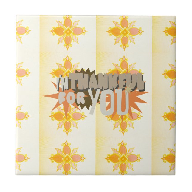 Herzliche Dankbarkeit: "Danke für dich" mit Liebe, Fliese (Vorderseite)