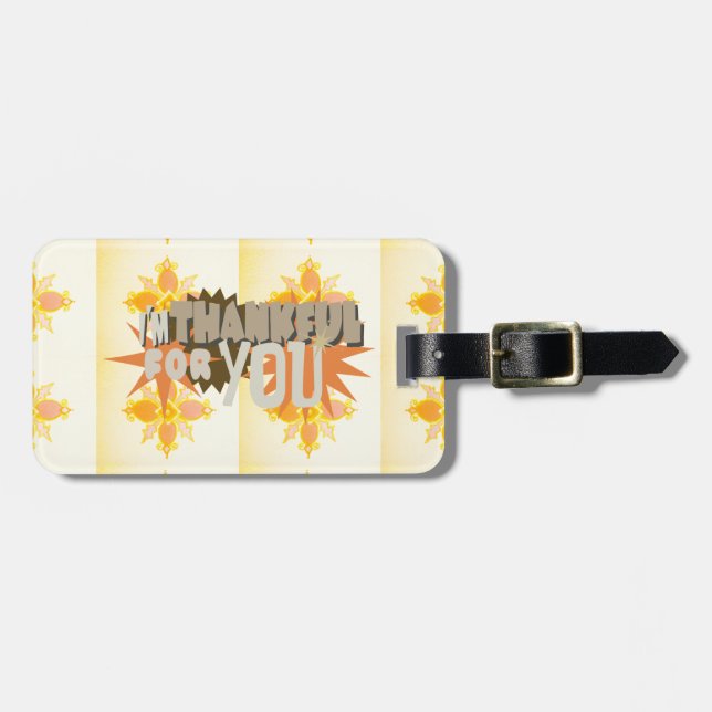 Herzliche Dankbarkeit: "Danke für dich" mit Liebe, Gepäckanhänger (Vorderseite horizontal)