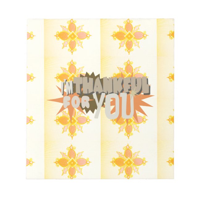 Herzliche Dankbarkeit: "Danke für dich" mit Liebe, Notizblock (Vorderseite)